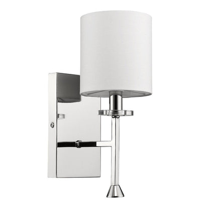 5" Silver And White Metal Flush Mounted Sconce HomeRoots