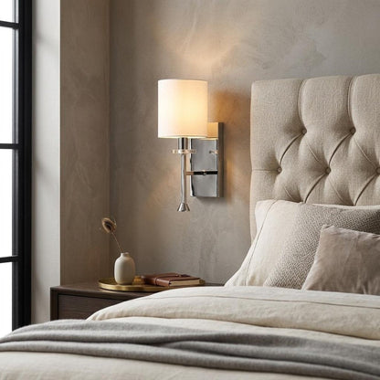 5" Silver And White Metal Flush Mounted Sconce HomeRoots