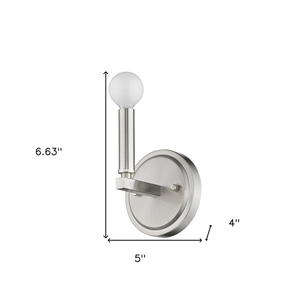 One Light Silver Wall Sconce HomeRoots