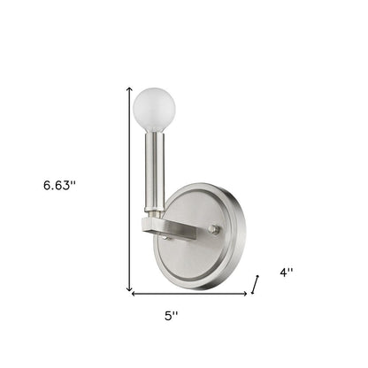 One Light Silver Wall Sconce HomeRoots