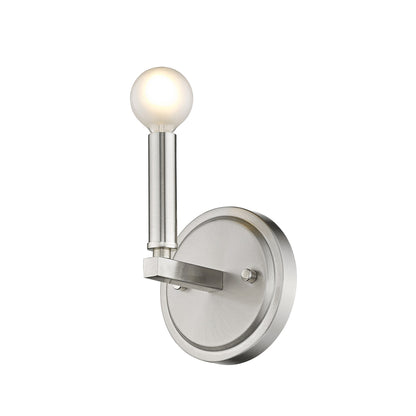 One Light Silver Wall Sconce