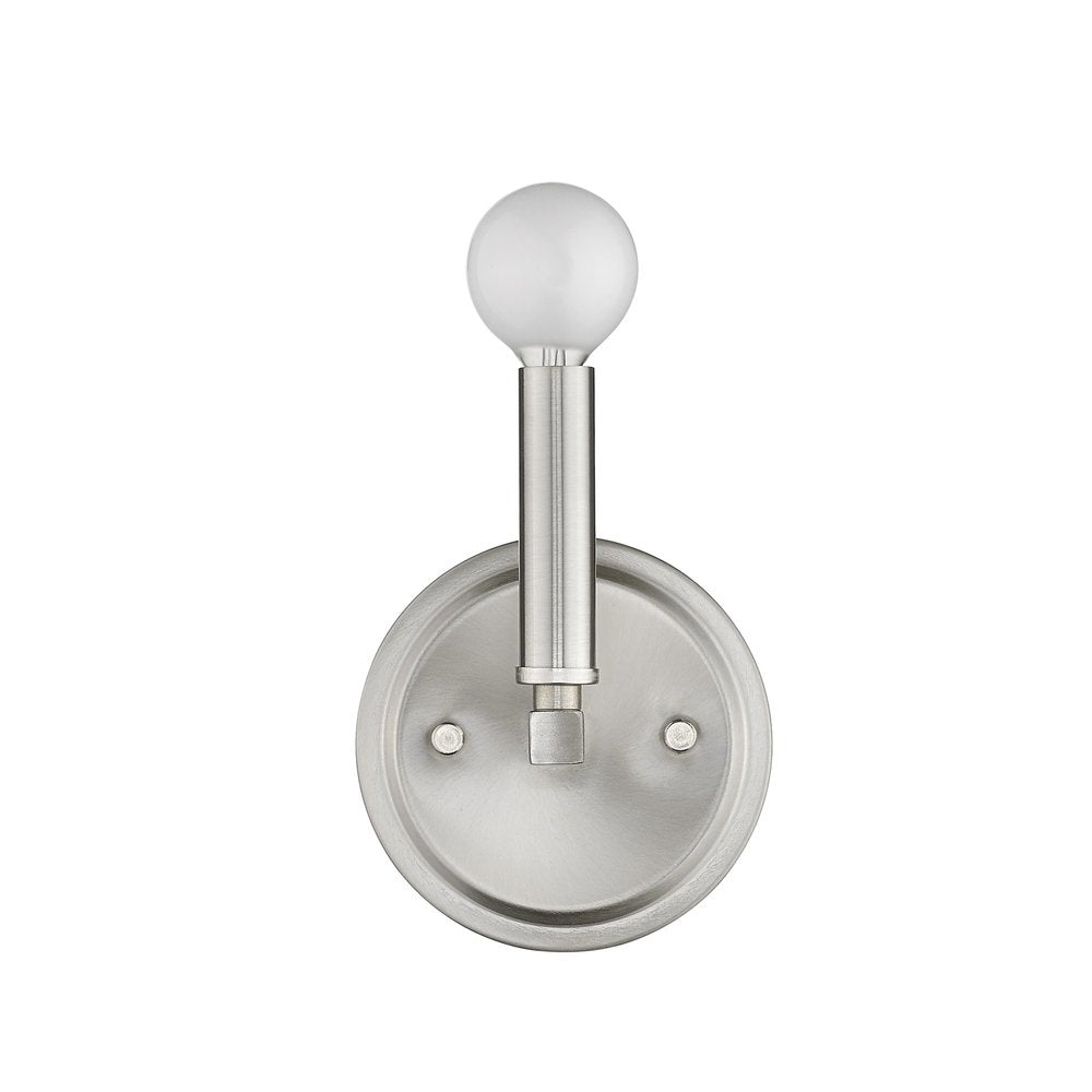 One Light Silver Wall Sconce — view 3
