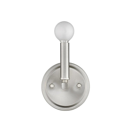 One Light Silver Wall Sconce HomeRoots