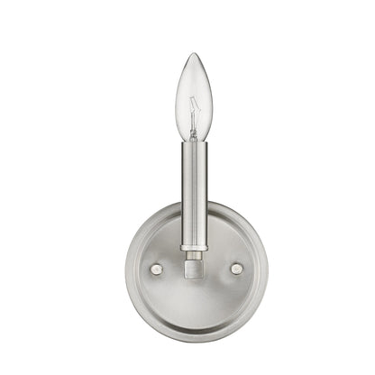 One Light Silver Wall Sconce