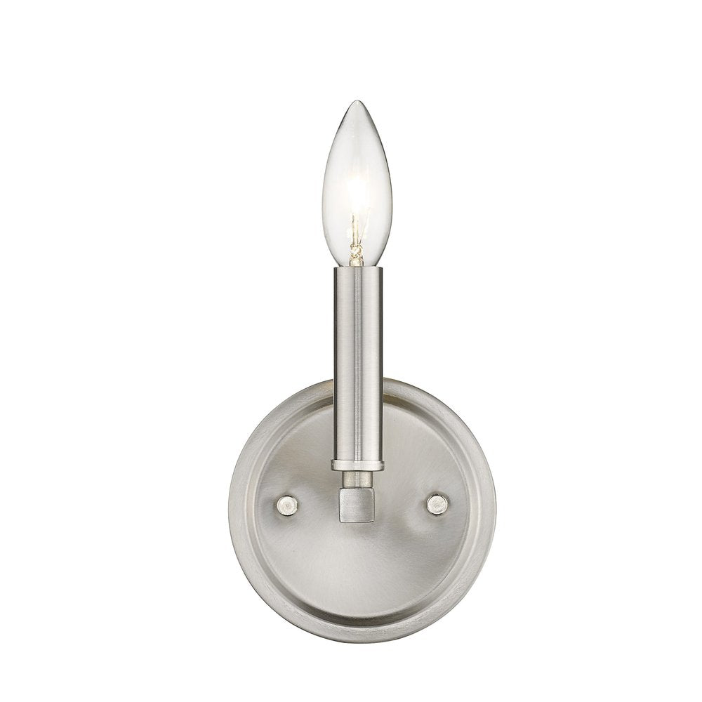 One Light Silver Wall Sconce HomeRoots