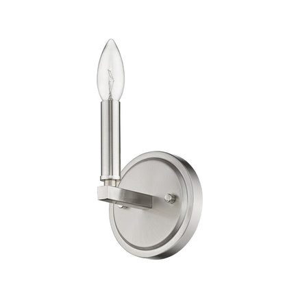 One Light Silver Wall Sconce HomeRoots