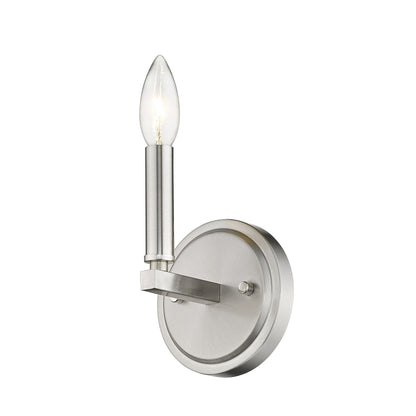 One Light Silver Wall Sconce