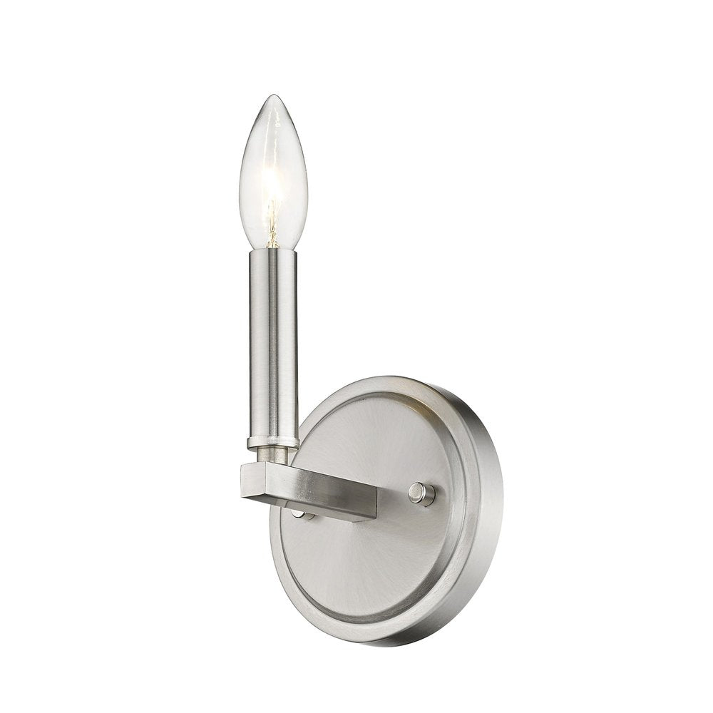 One Light Silver Wall Sconce — view 8