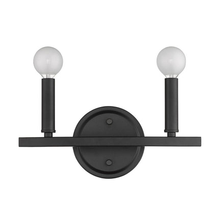 7" Black Metal Vanity Flush Mounted Sconce HomeRoots