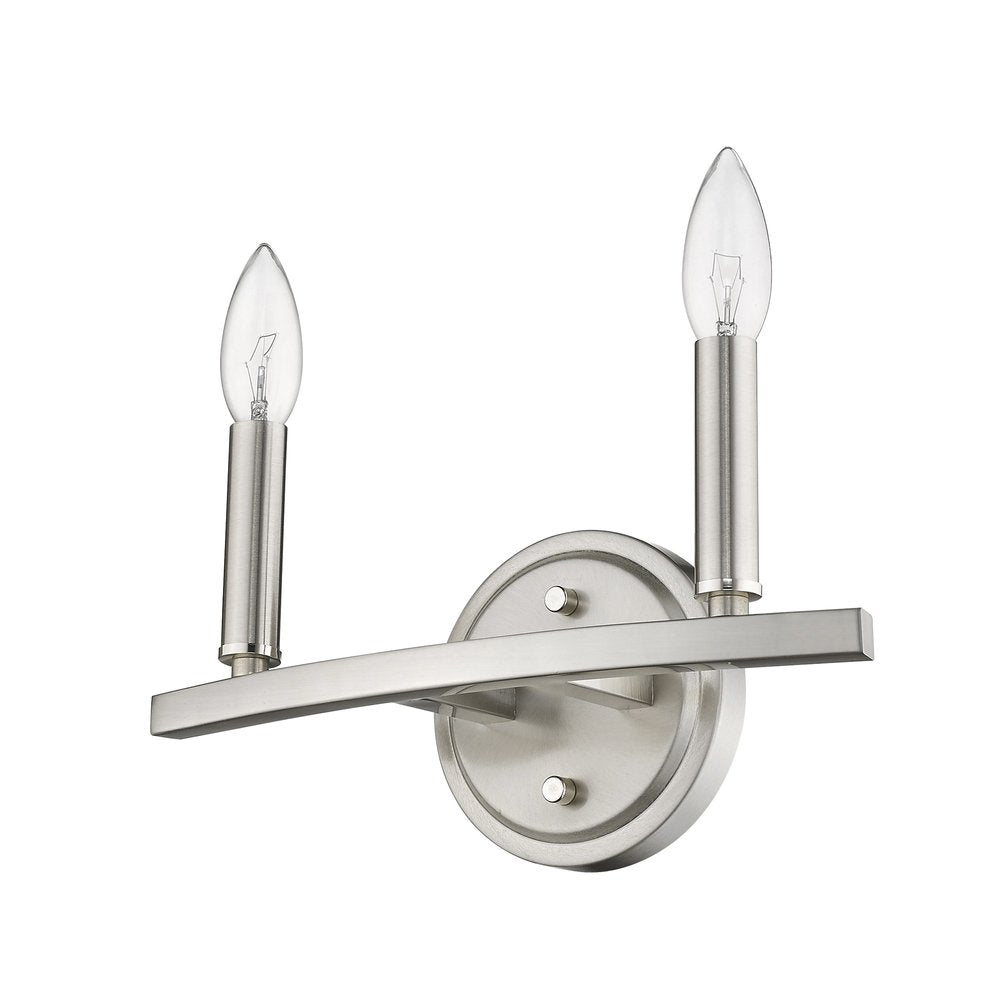 7" Silver Metal Vanity Flush Mounted Sconce HomeRoots