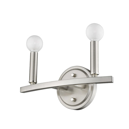7" Silver Metal Vanity Flush Mounted Sconce HomeRoots