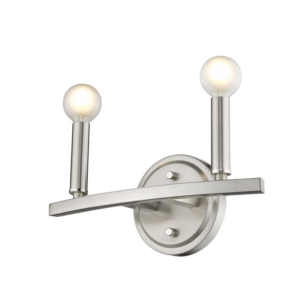 7" Silver Metal Vanity Flush Mounted Sconce HomeRoots