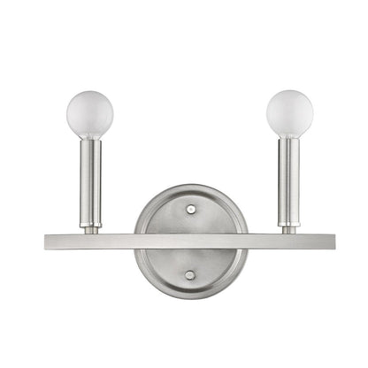 Two Light Silver Wall Sconce HomeRoots