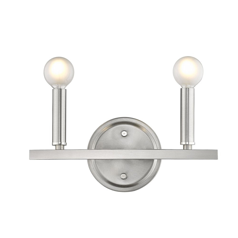 Two Light Silver Wall Sconce HomeRoots