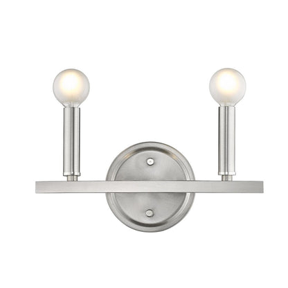 Two Light Silver Wall Sconce HomeRoots
