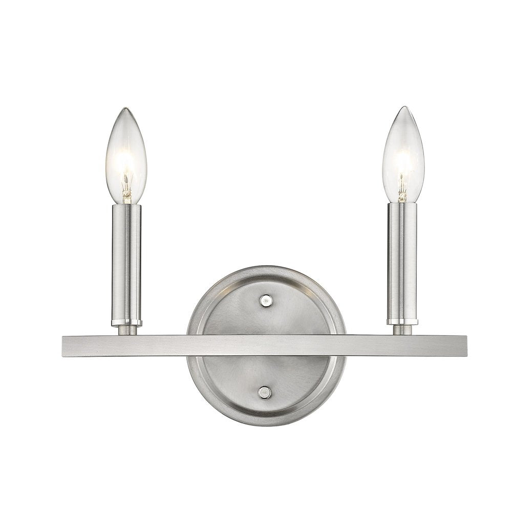 Two Light Silver Wall Sconce HomeRoots