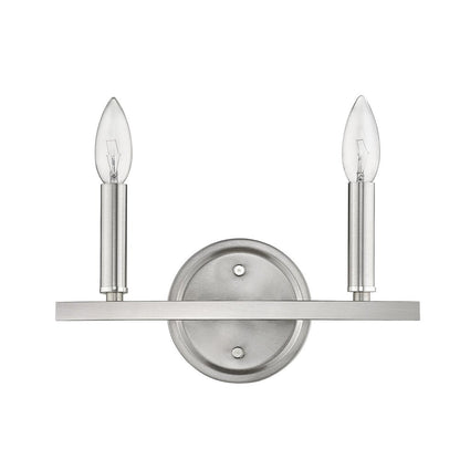 7" Silver Metal Vanity Flush Mounted Sconce HomeRoots