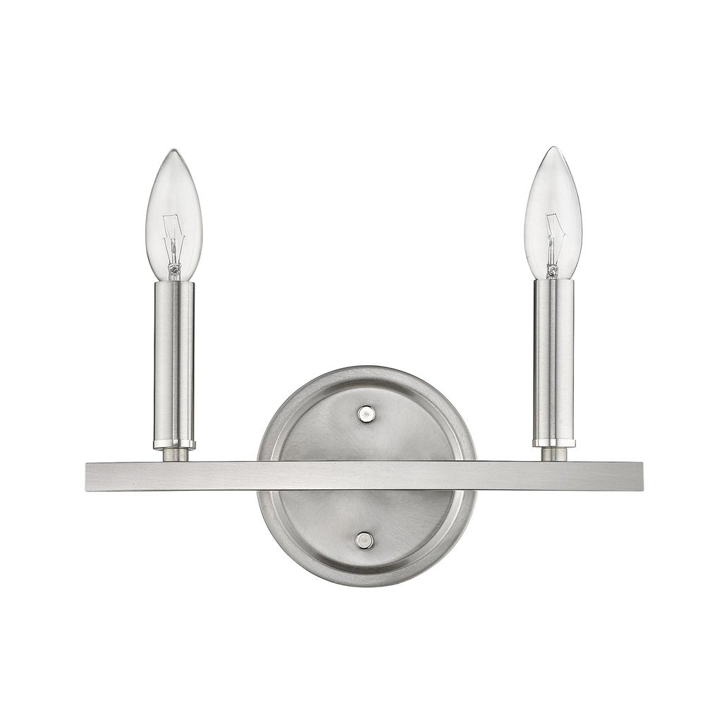 Two Light Silver Wall Sconce HomeRoots