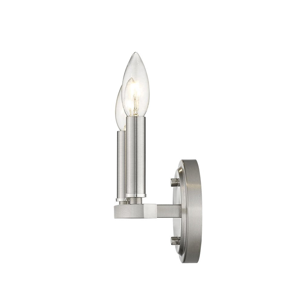 7" Silver Metal Vanity Flush Mounted Sconce HomeRoots