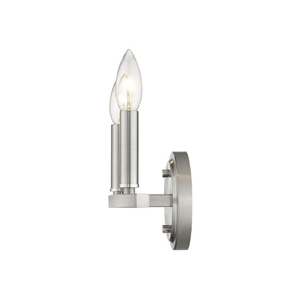 7" Silver Metal Vanity Flush Mounted Sconce HomeRoots