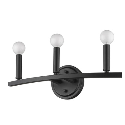 7" Black Metal Vanity Flush Mounted Sconce HomeRoots