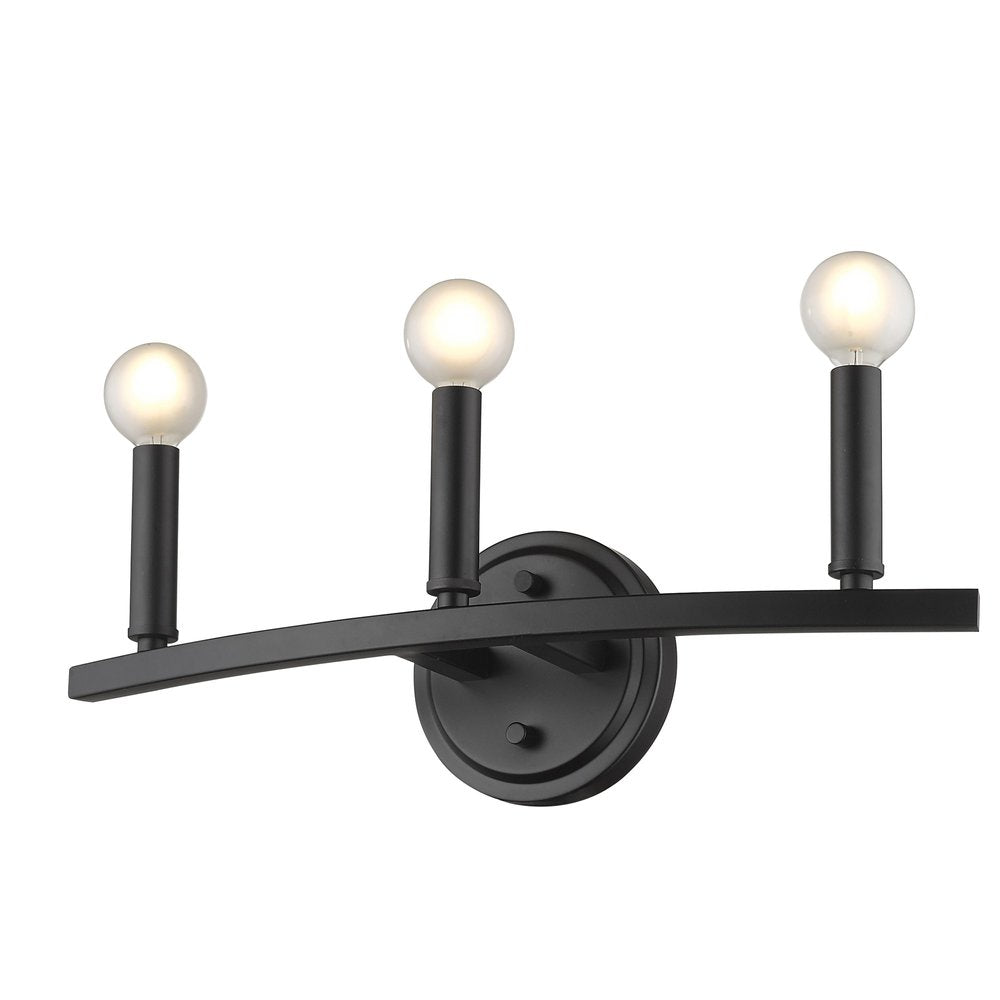 7" Black Metal Vanity Flush Mounted Sconce HomeRoots