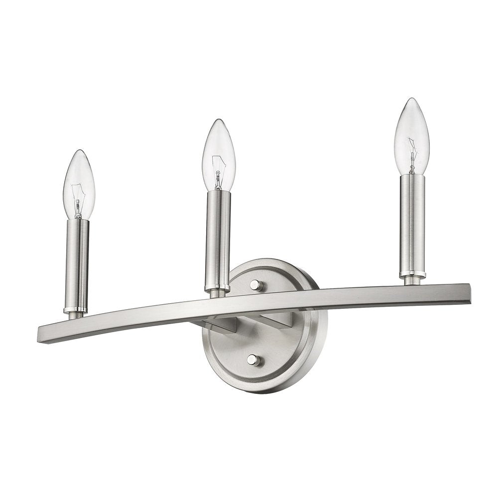 Three Light Silver Wall Sconce HomeRoots