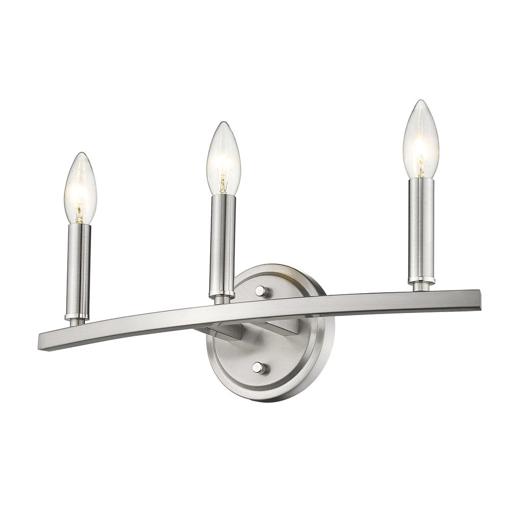 7" Silver Metal Vanity Flush Mounted Sconce HomeRoots