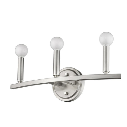 Three Light Silver Wall Sconce HomeRoots