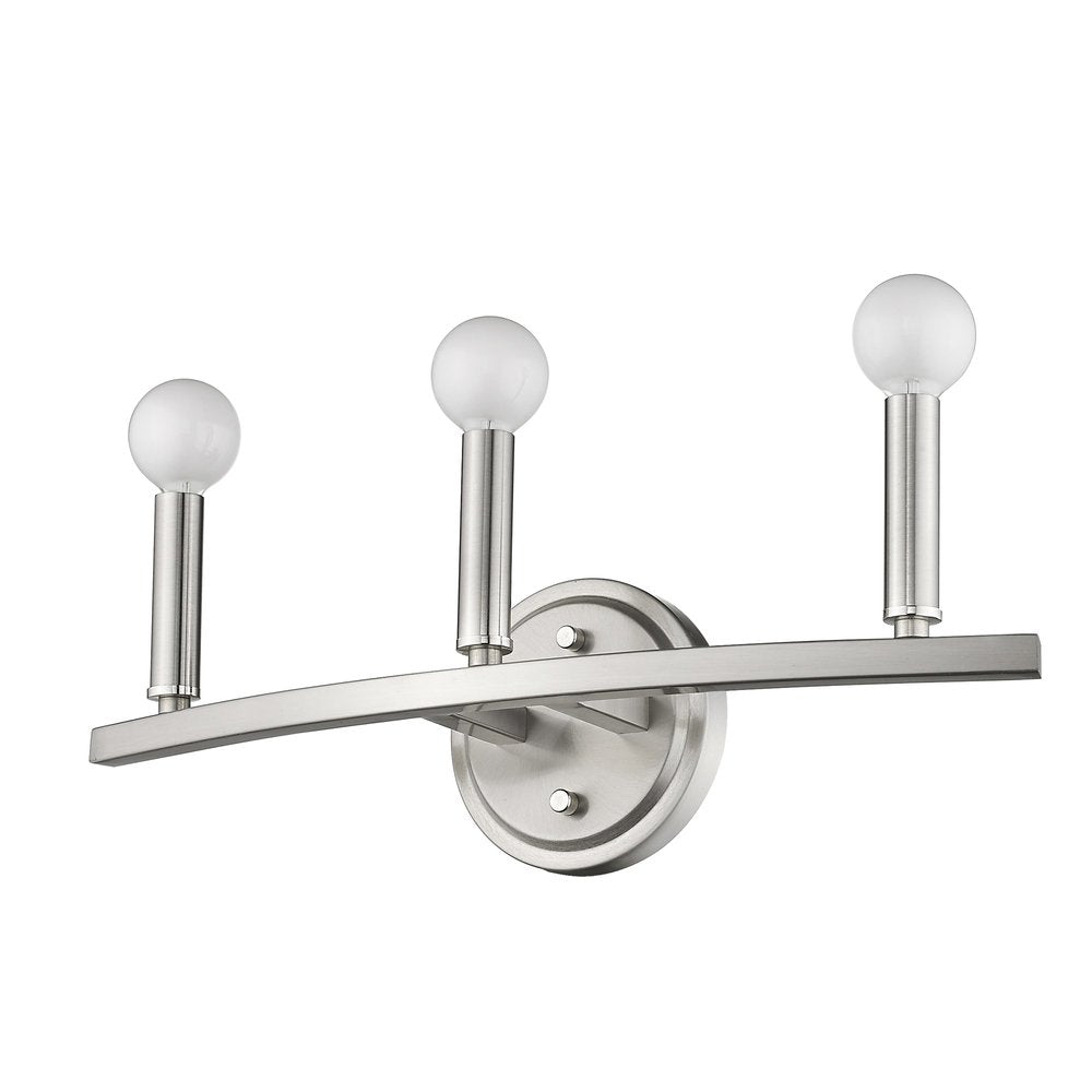 7" Silver Metal Vanity Flush Mounted Sconce HomeRoots