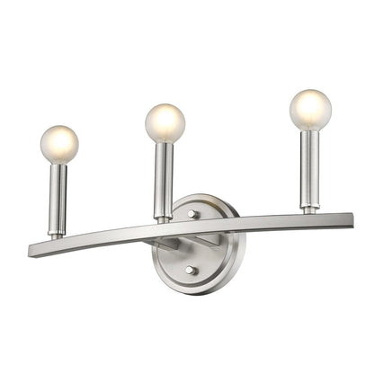 Three Light Silver Wall Sconce HomeRoots