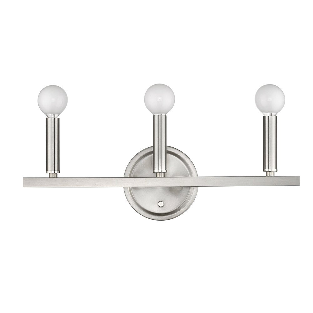 Three Light Silver Wall Sconce HomeRoots