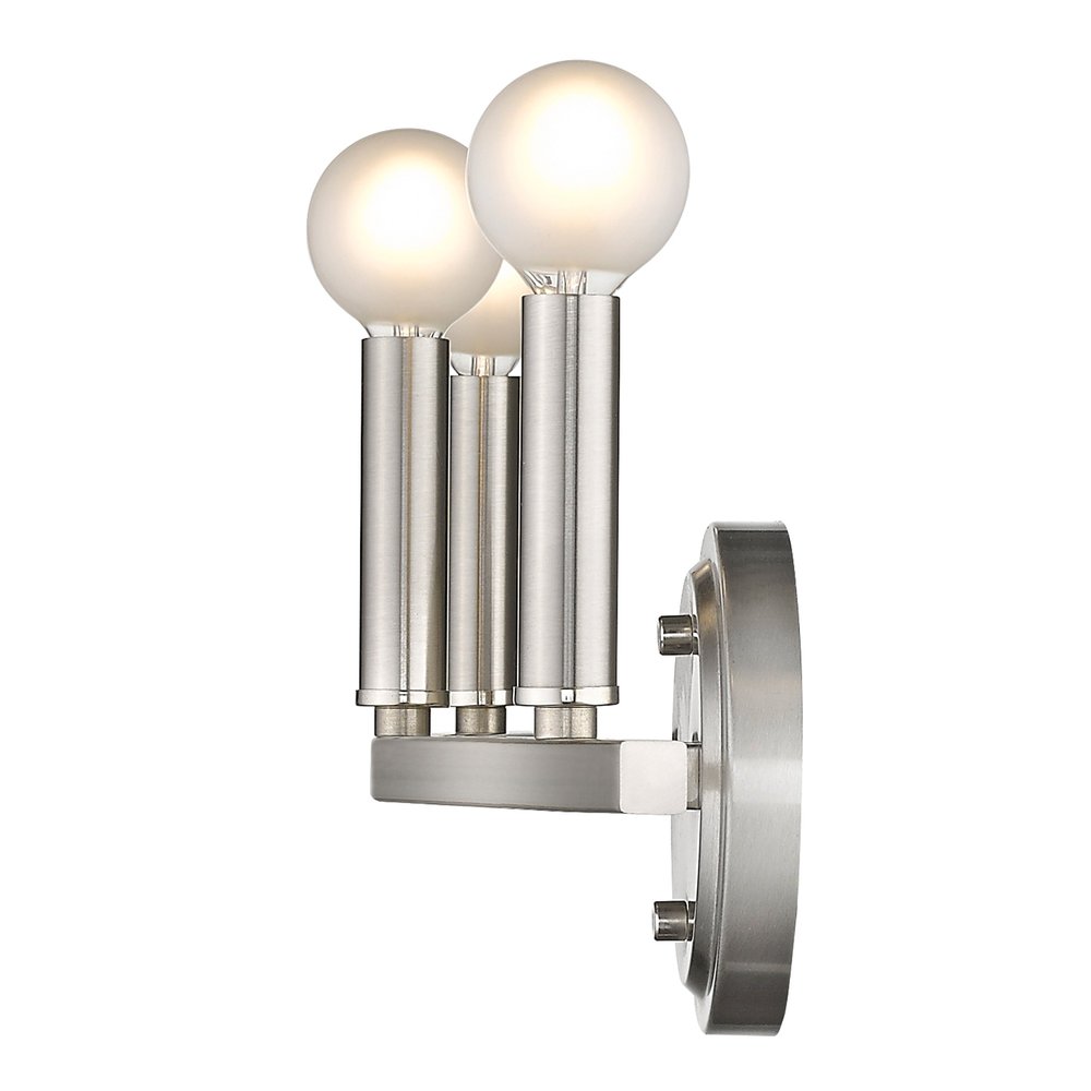 7" Silver Metal Vanity Flush Mounted Sconce HomeRoots