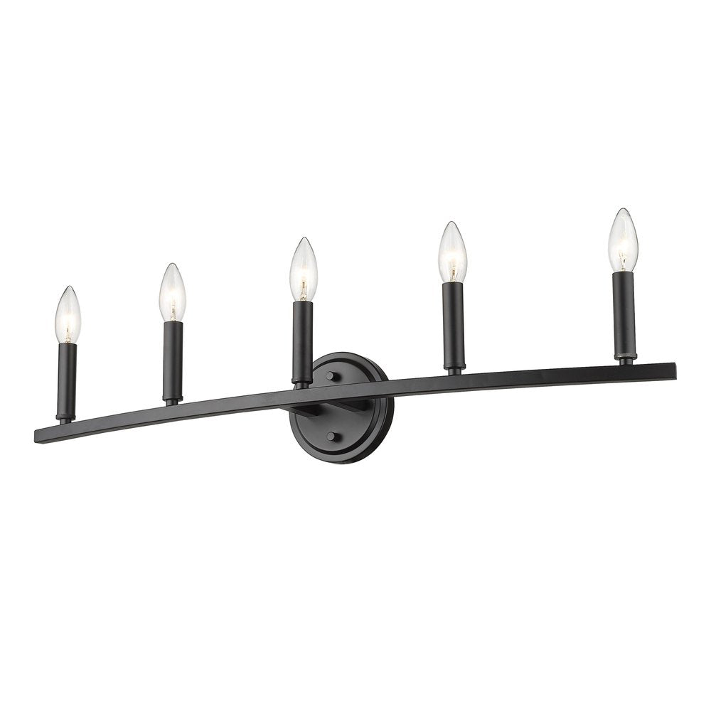 7" Black Metal Vanity Flush Mounted Sconce HomeRoots