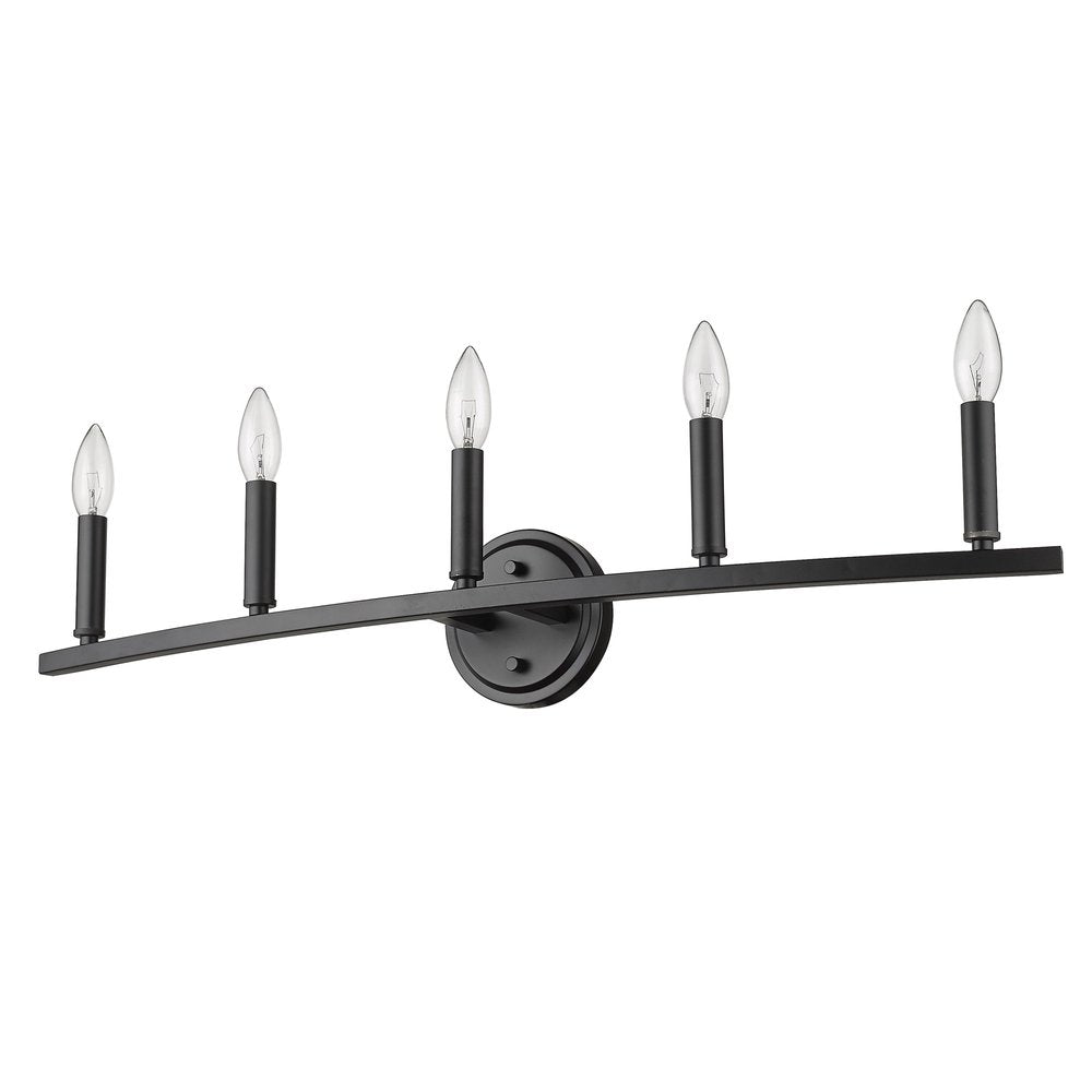 7" Black Metal Vanity Flush Mounted Sconce HomeRoots