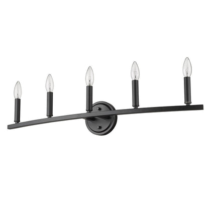 7" Black Metal Vanity Flush Mounted Sconce HomeRoots