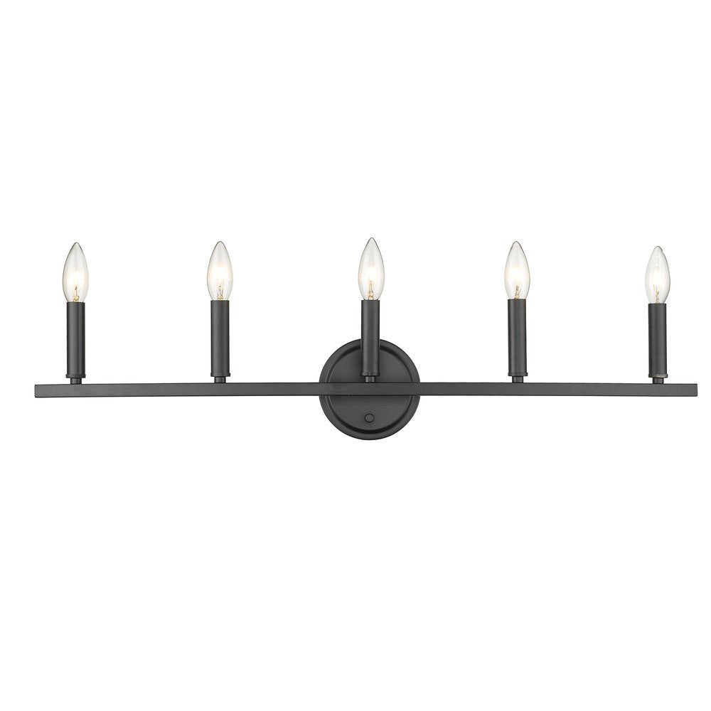 7" Black Metal Vanity Flush Mounted Sconce HomeRoots