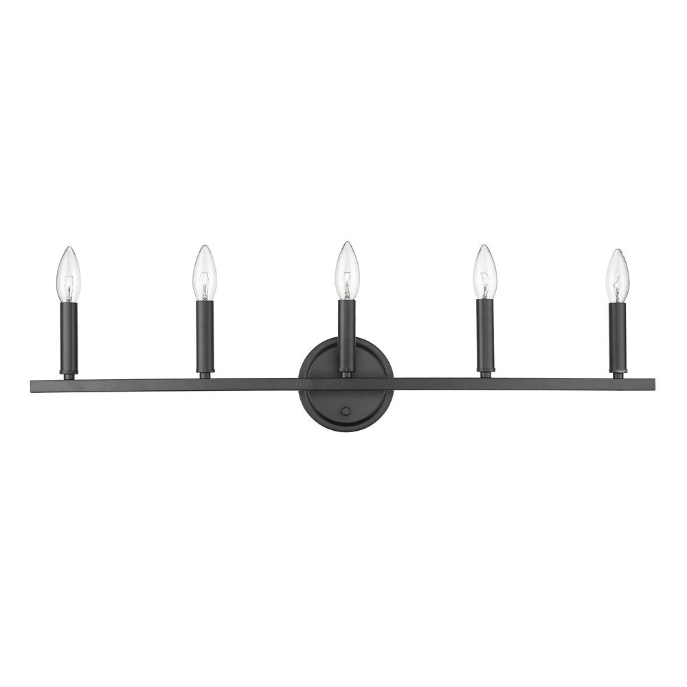 7" Black Metal Vanity Flush Mounted Sconce HomeRoots