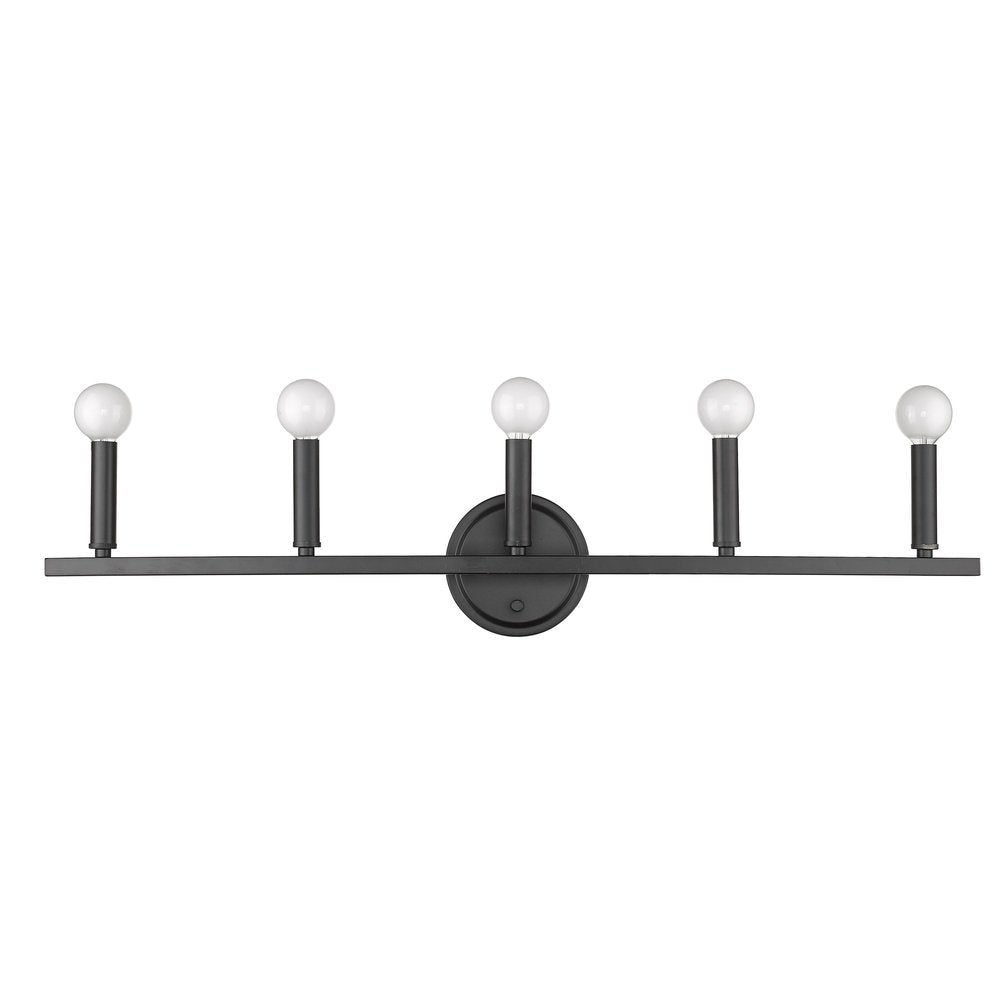 7" Black Metal Vanity Flush Mounted Sconce HomeRoots