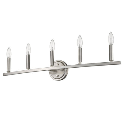 7" Silver Metal Vanity Flush Mounted Sconce HomeRoots