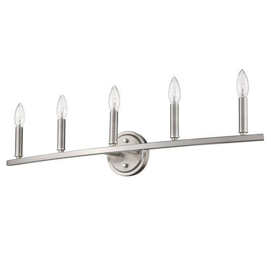 7" Silver Metal Vanity Flush Mounted Sconce