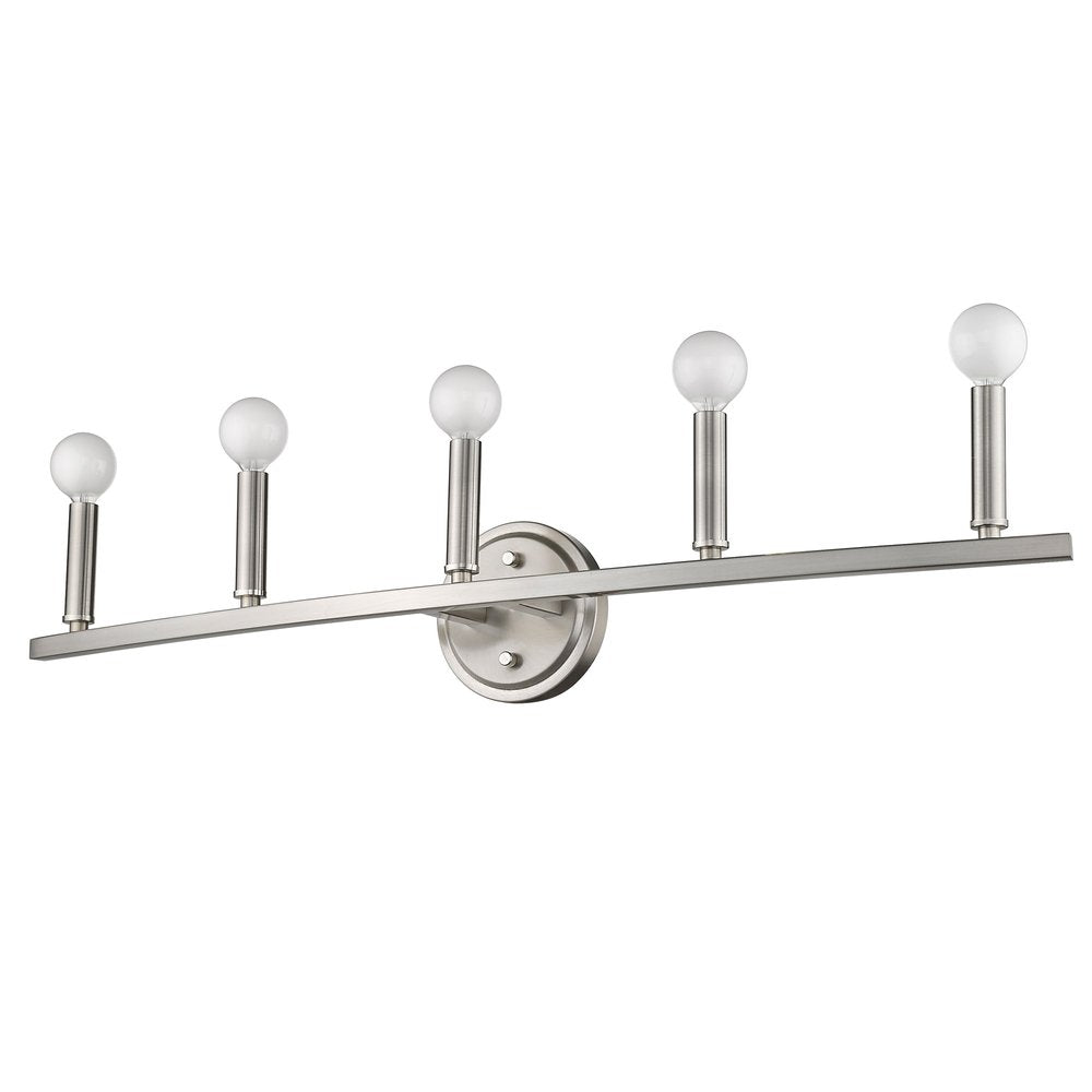 7" Silver Metal Vanity Flush Mounted Sconce HomeRoots