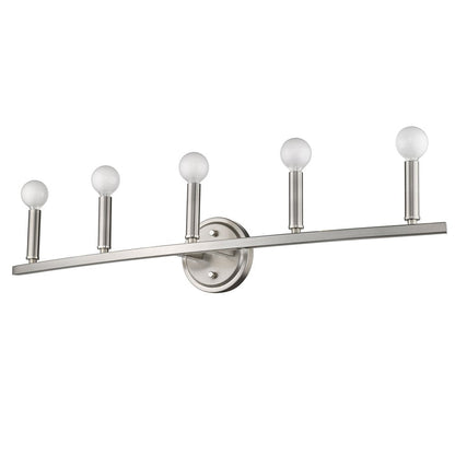 7" Silver Metal Vanity Flush Mounted Sconce HomeRoots
