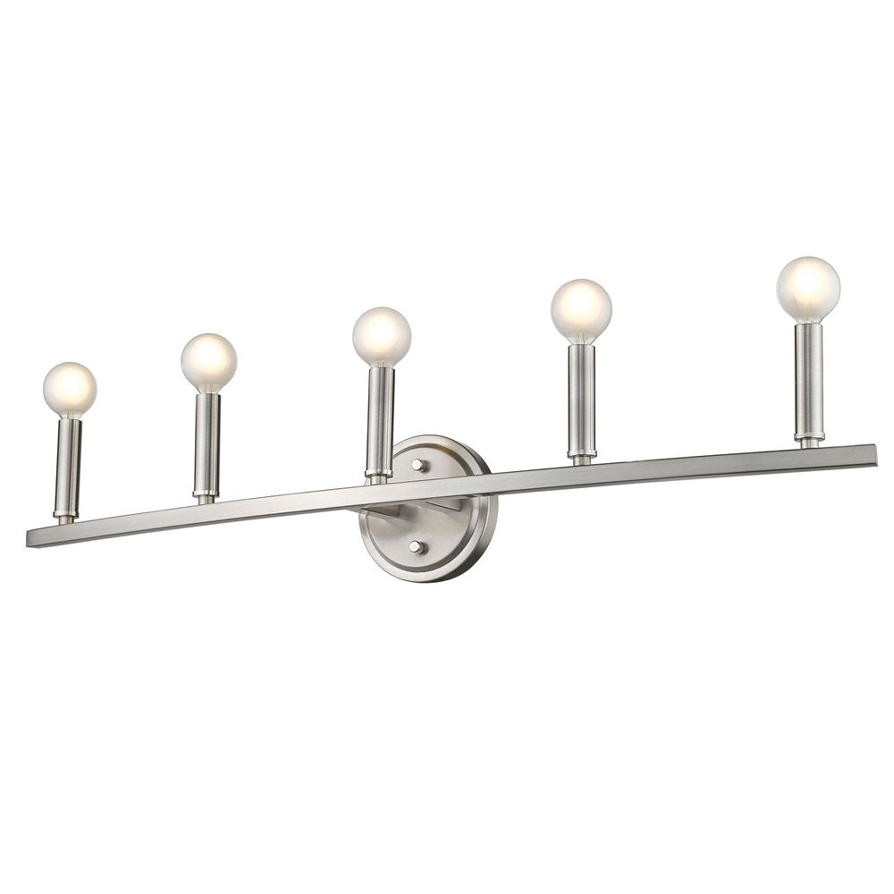 7" Silver Metal Vanity Flush Mounted Sconce HomeRoots