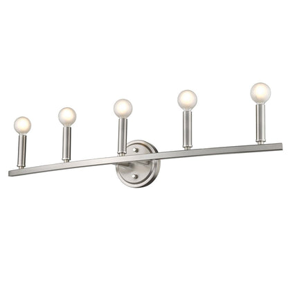 7" Silver Metal Vanity Flush Mounted Sconce HomeRoots