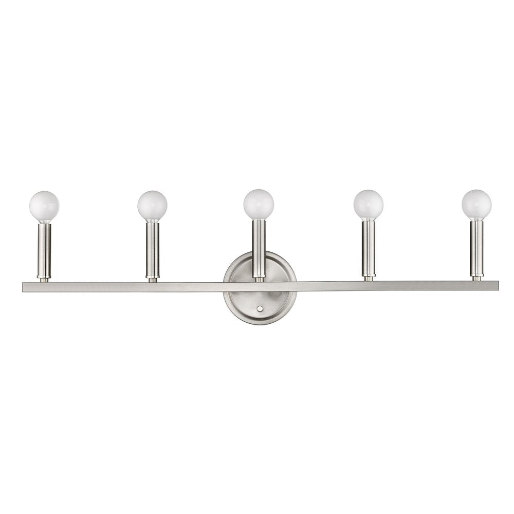 7" Silver Metal Vanity Flush Mounted Sconce HomeRoots