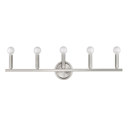 7" Silver Metal Vanity Flush Mounted Sconce HomeRoots