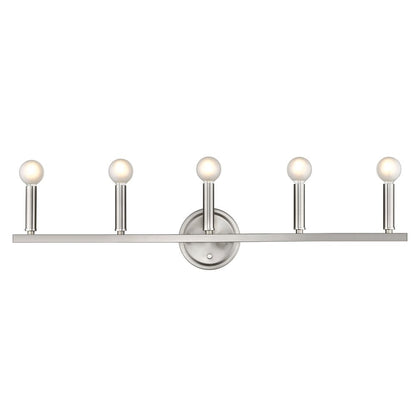 7" Silver Metal Vanity Flush Mounted Sconce HomeRoots