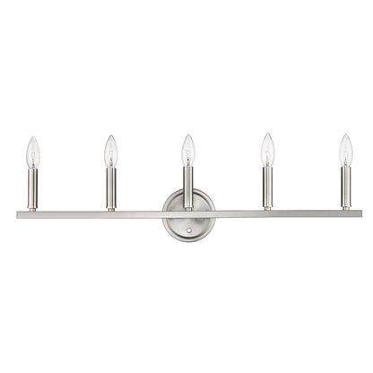 7" Silver Metal Vanity Flush Mounted Sconce HomeRoots
