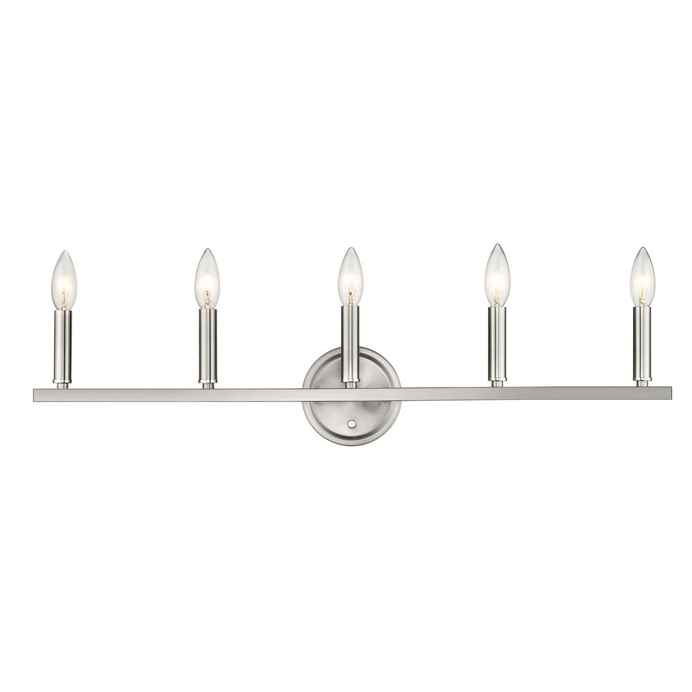 7" Silver Metal Vanity Flush Mounted Sconce — view 8